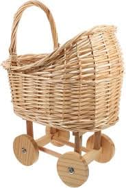 Amazon.com: IWOWHERO Woven Rattan Stroller Shaped Flower Basket with Handle, Decorative Candy Basket for Weddings, Baby Showers, Party and Floral Arrangements : Home & Kitchen