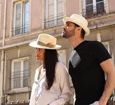 B Couture Marcus Panama Hat Wide Brim Size 52 Cm White at Amazon Men's Clothing store