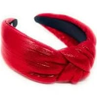 Red Padded Metallic Knotted Headband