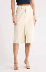Re/Done Seamed Denim Midi Skirt | Nordstromrack