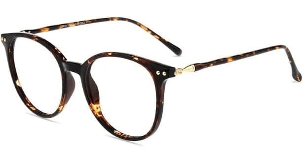 Firmoo Tortoise Round Prescription Glasses Frame S939