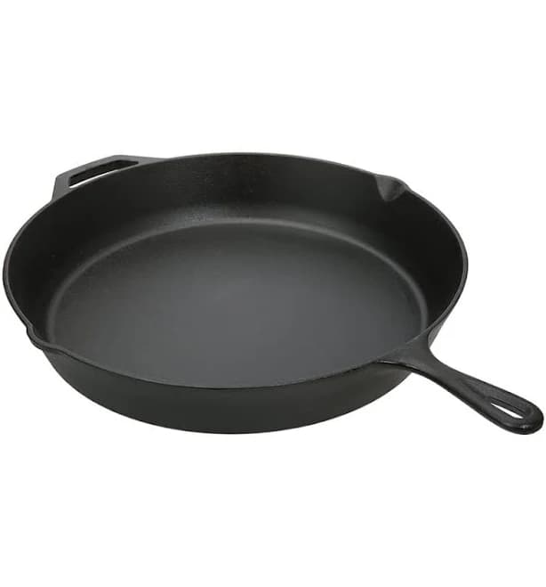 Ozark Trail 12" Pre-Seasoned Cast Iron Skillet with Handle and Lips
