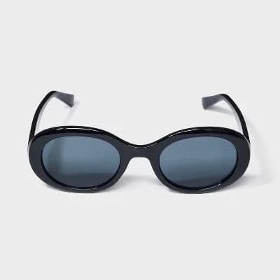 Universal Thread Women's Shiny Plastic Oval Sunglasses