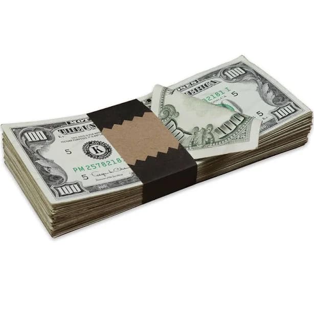 $10,000 RealAged 1990 Full Print Series Stack - Prop Money