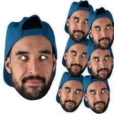 10 x Photo Face Masks, PRE-CUT, Party Accessory, Hen Parties, Stag Parties, Birthday Parties, facemasks, Upload Your Photo