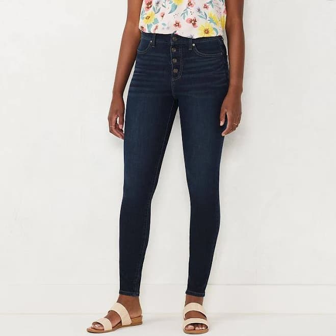 LC Lauren Conrad High-Waist Super Skinny Jeans