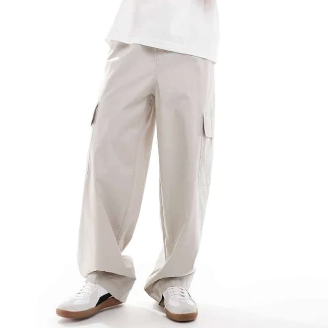 ASOS Super Baggy Cargo Pants with Elastic Waist