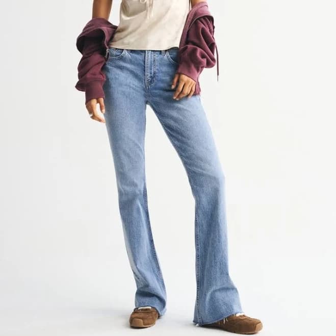 Abercrombie & Fitch Women's High Rise Bootcut Jeans