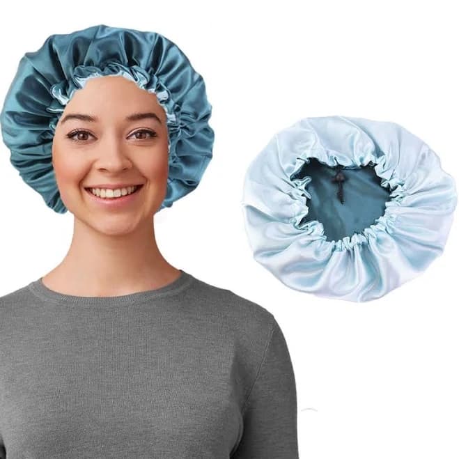 Two Elephants Women's Double Layer Reversible Silky Satin Headscarf