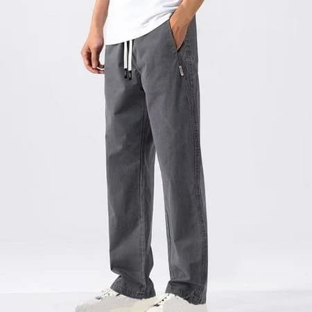 Men's Loose Wide Leg Elastic Waist Work Trousers