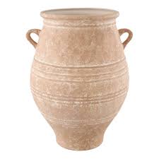 Neutral Ceramic Vase, 16.5"