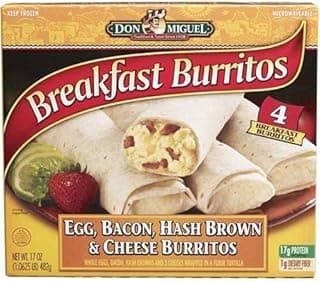Don Miguel Bacon Egg and Cheese Burrito, 7 Ounce -- 12 per case.