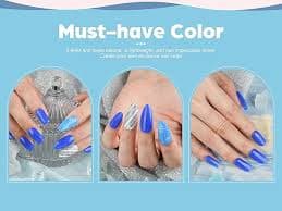 Amazon.com: EODCI Blue Dip Powder Color, Nail Dipping Powder French Pro Collection System Nail Art Starter Manicure Salon DIY at Home, Odor-Free&Long-Lasting, No Needed Nail Lamp Curing, 1 Oz : Beauty &
