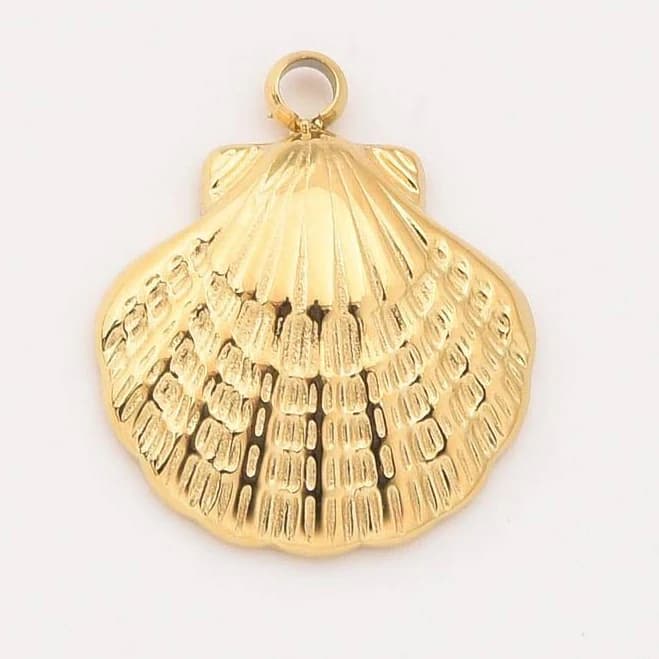 Stainless Steel Scallop Shell Charm