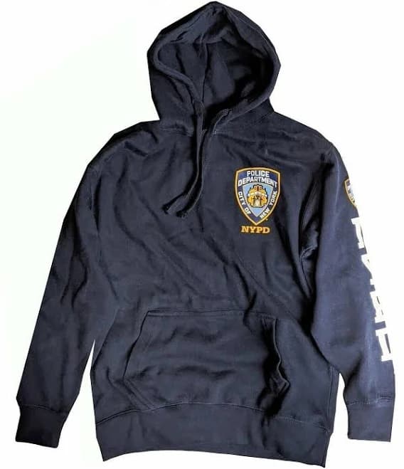 NYPD Men's Screen Print Heart Hoodie