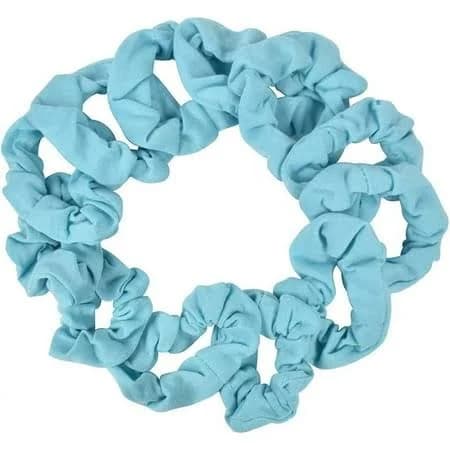 Motique Accessories 12 Pack Small Scrunchies Cotton Hair Scrunchy for Adult Female