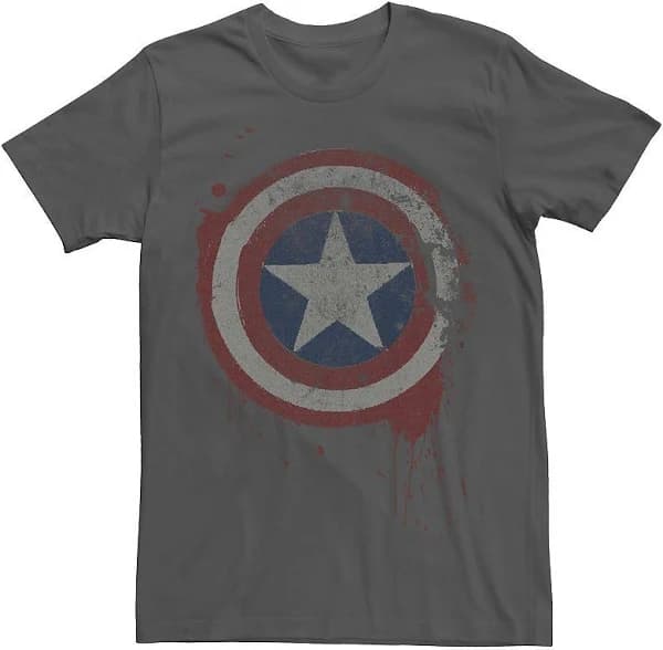 Captain America Distressed Shield Graphic Tee
