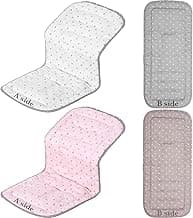 Thyle 2 Pcs Stroller Seat Cushion Stroller Seat Liner Baby Stroller Accessories Reversible Baby Carriage Cushion Universal Stroller Cotton Newborn Car Seat Breathable Stroller Mat for Pushchair
