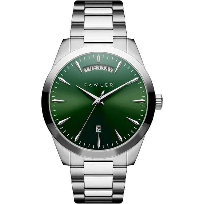 Eric Men's Stainless Steel Watch with Day and Date