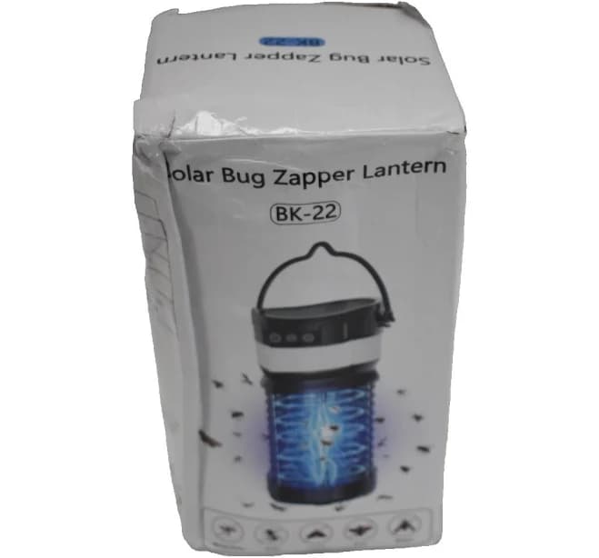 Solar Bug Zapper Lantern BK-22 USB-C Rechargeable UV 100LM 360° Trap Light SOS Black | Indoor/Outdoor | Fly