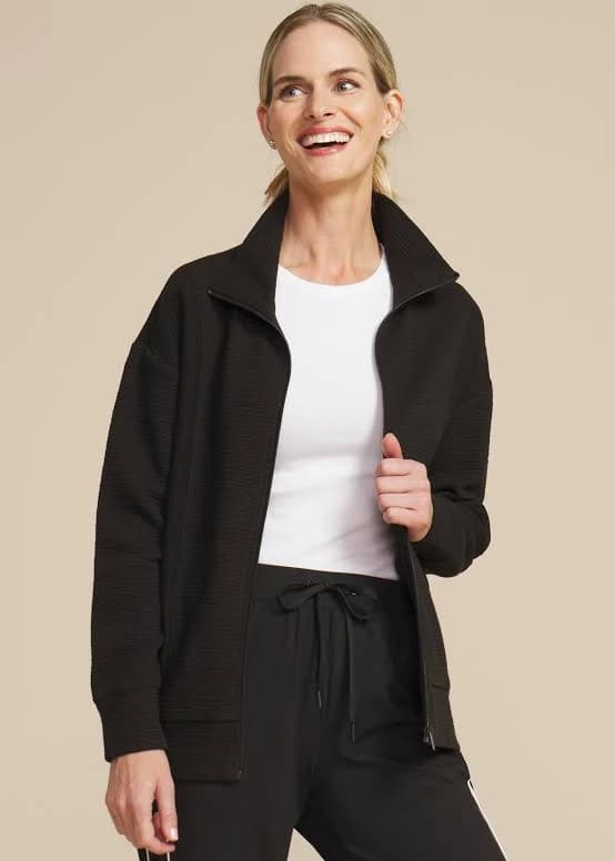 maurices Women's Textured Full Zip Sweatshirt