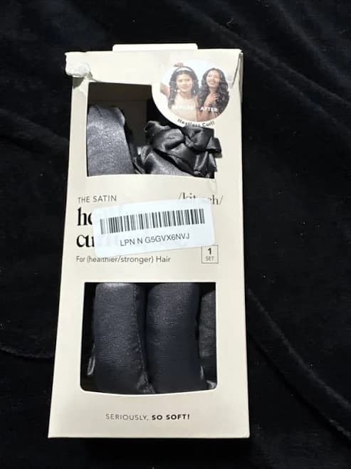 Blinkeen Jumbo Heatless Hair Curler,velvet Rods With Hook Grey
