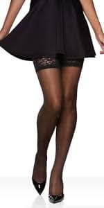 Berkshire womens Trend Sheer Dot Control Top Pantyhose, Fantasy Black, 2-Jan US at Amazon Women's Clothing store