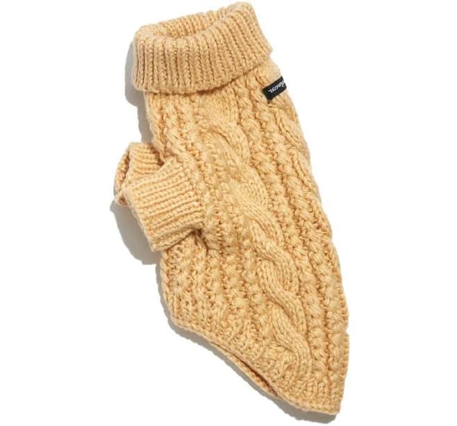 Wool Dog Sweater in Navy Blue XXL / Cream