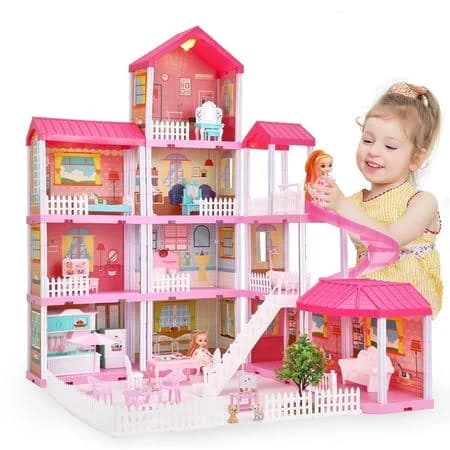 Anpro 4 Stories 11 Room Dollhouse