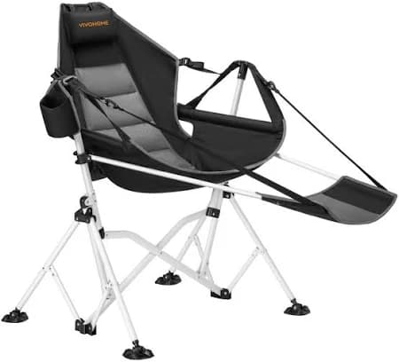 Portable Black and Gray Hammock Camping Chair