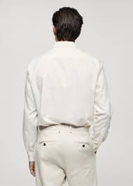 Cashmere and cotton suit shirt - Men | MANGO Niger
