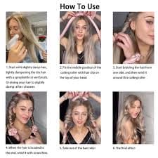 Heatless Hair Roller Rods for Long Hair - Soft Silk Curls