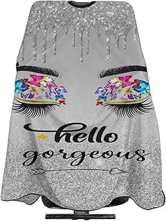 Barber Cape Hello Butterflies Gorgeous Silvery Glitters Salon Hair Cut Apron Barbershop Kits For Women 55''X66''
