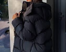 Oversize Puffer Coat, Midi Length, Waterproof, Synthetic Swan Down - Etsy