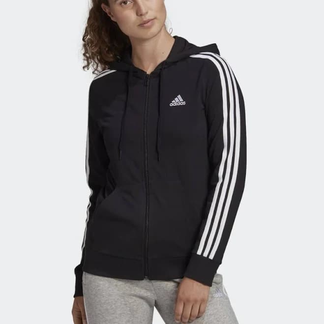 adidas Women's Essentials 3-Stripes Full-Zip Hoodie