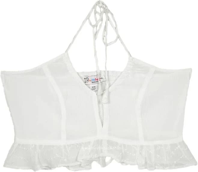 TLB Ruffle Halter Crop Top