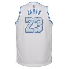 LeBron James Los Angeles Lakers Nike Youth 2020/21 Swingman Jersey White - City Edition