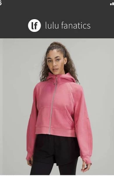 Lululemon Scuba Oversized Full-zip Pink Blossom,xs/s