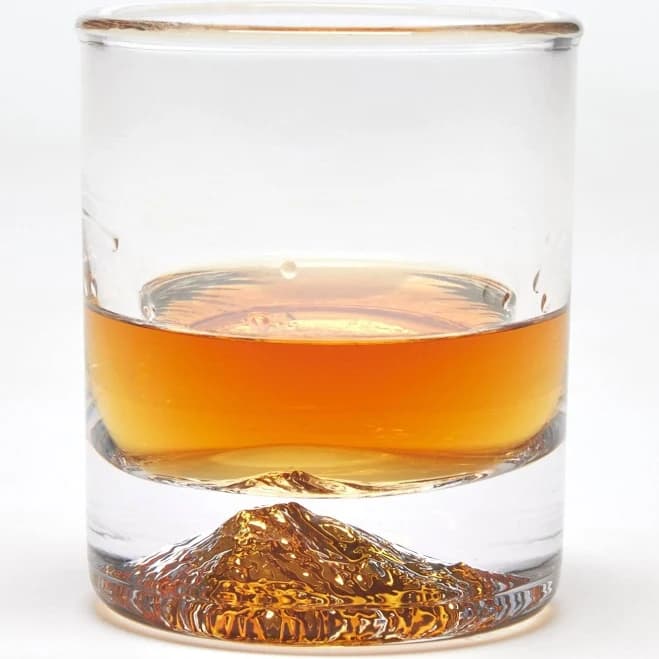 Mountain Whiskey Glass The Heavy Bottom Mt. Bachelor Tumbler