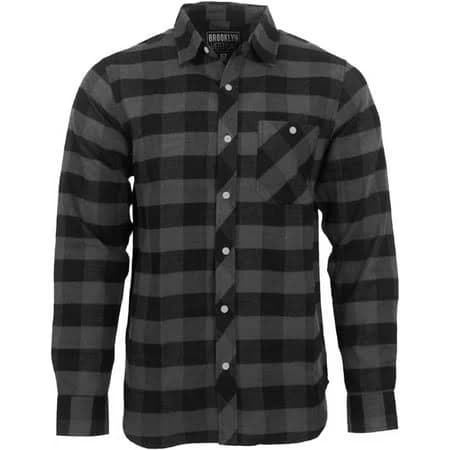 Brooklyn Vertical Unisex Flannel Plaid Button-Down Shirt