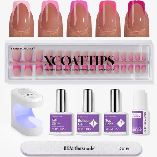 Xcoattips Pink Pastel French Kit
