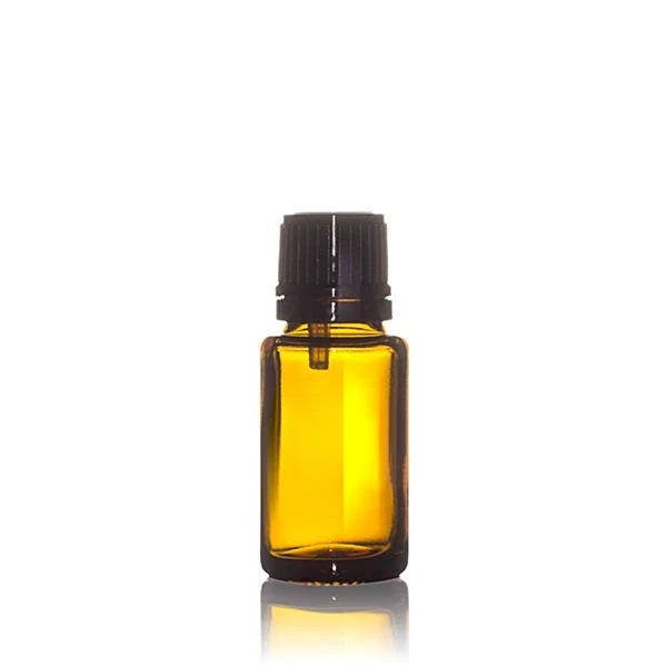 Specialty Bottle 15 ml Amber Euro Glass Bottle with Black Dropper Cap