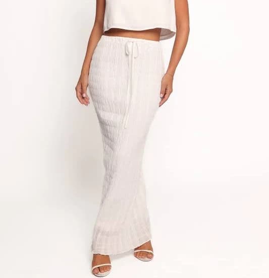 Petal & Pup Women's Charlotte Textured Maxi Skirt