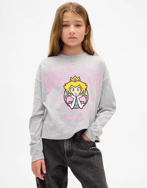 Gap Girls Super Mario Oversized Graphic T-Shirt