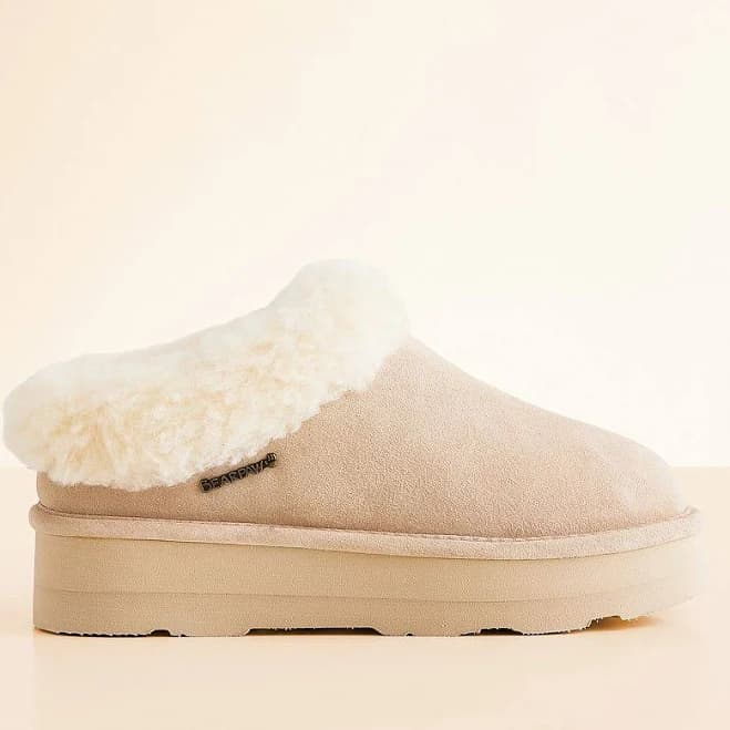 Bearpaw Women's Brynne Platform Suede Slippers