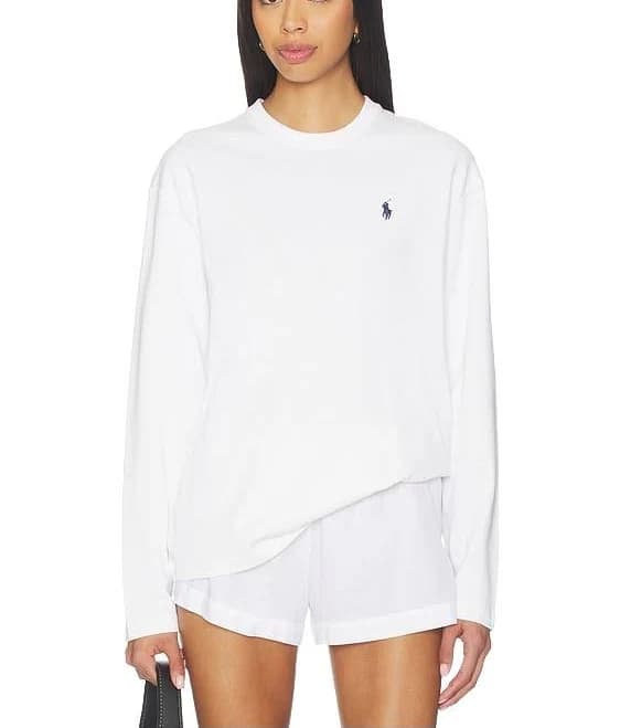 Polo Ralph Lauren Women's Long-Sleeve Jersey Crewneck Tee