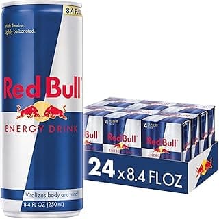Energy Drink with 80mg Caffeine plus Taurine & B Vitamins, 8.4 Fl Oz, 6 Packs of 4 Cans (Pack of 24)