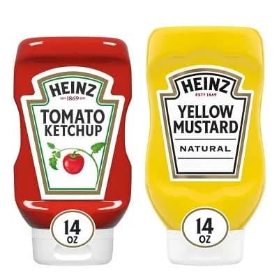 Heinz Ketchup and Yellow Mustard 14oz