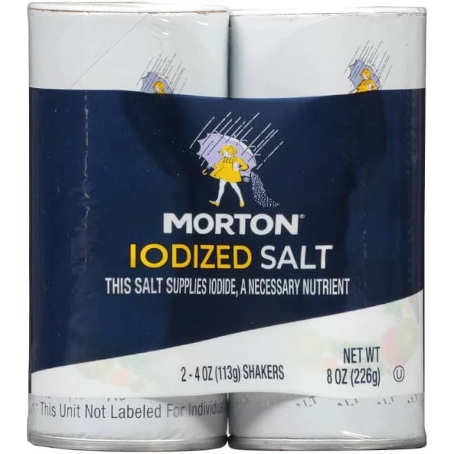 Morton Iodized Salt Shakers