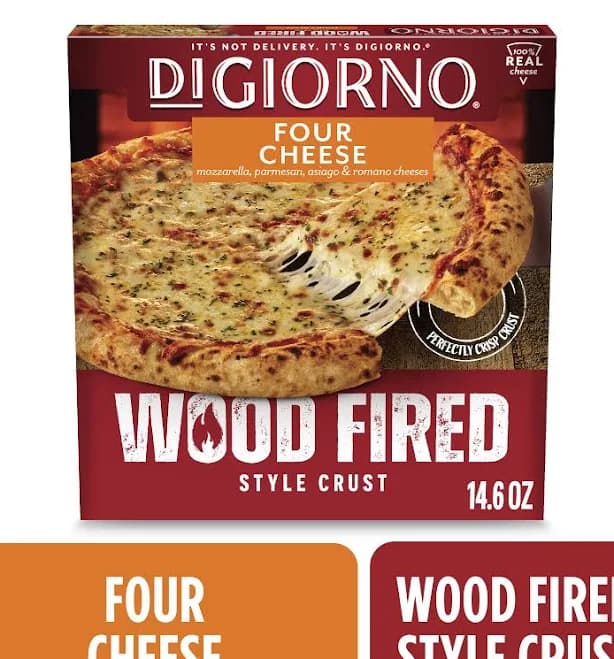 DiGiorno Four Cheese Pizza Wood Fired Style Crust Frozen Pizza